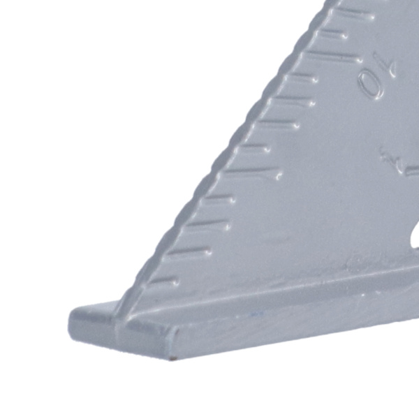 Trekantlinjal i aluminiumlegering 7 tommer 45/90 grader Tykkere måleverktøy for håndverk Trefabrikasjon