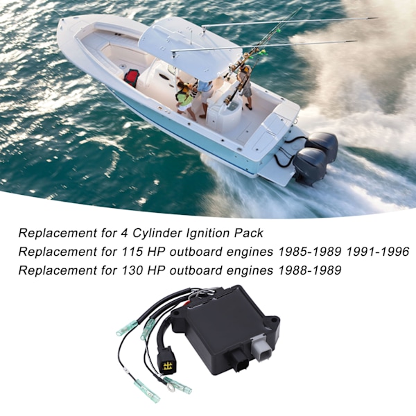 CDI-enhet for utenbordsmotor 6E5‑85540‑00, erstatning for utenbordsmotor V4 115HK 130HK