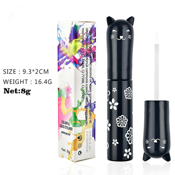 Färgglad Flytande Eyeliner Penna Vattentät Långvarig Eye Liner Makeup Verktyg Vit
