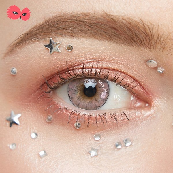 1 kpl Unisex 0 asteen kukka-väriset pelottavat piilolinssit, vuosittainen käyttö, 14,5 mm, vaaleanpunainen