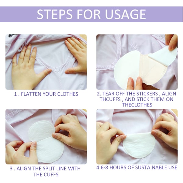 12 st Armhåla Svett Pads Sommar Engångs Andningsbara Underarm Svett Absorberande Pad för Män Kvinnor