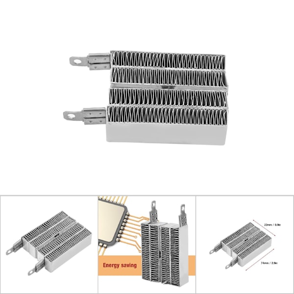 Aluminiumhus Konstant Temperatur PTC Ripple Oppvarmingsplate Termistorer Varmer (12V/70W)