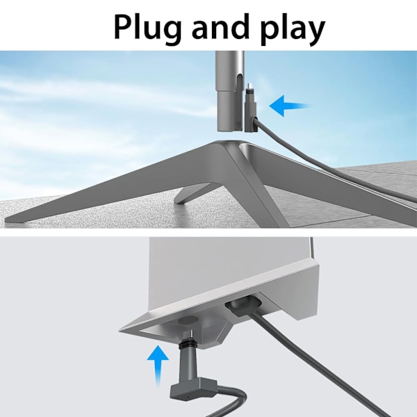 Ersättningskabel för satellit för V2 Rektangulär Satellit 1200Mbps PVC Koppar IP68 Vattentät Internet Kit Satellitkabel Förlängning Grå 10 Meter 33FT