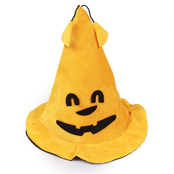 1 st Halloween Söt Pumpahatt Kostymrekvisita för Barn Vuxna Cosplay Party Tillbehör (Rund)