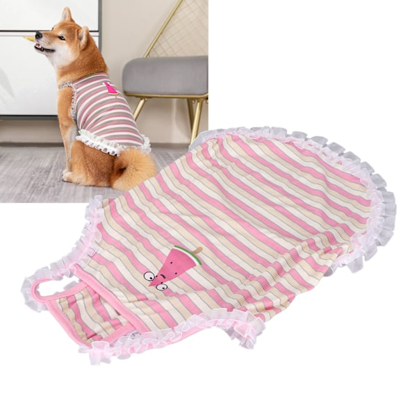 Summer Pet Clothes Breathable Cotton Soft Cute Stylish Dog Lace Vest for Pets Dogs M