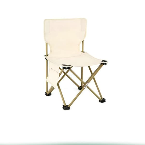 Fällstol med justerbart ryggstöd, portabel fällstol ergonomisk design för utomhusbruk, robust ram ventilerande mesh med sida