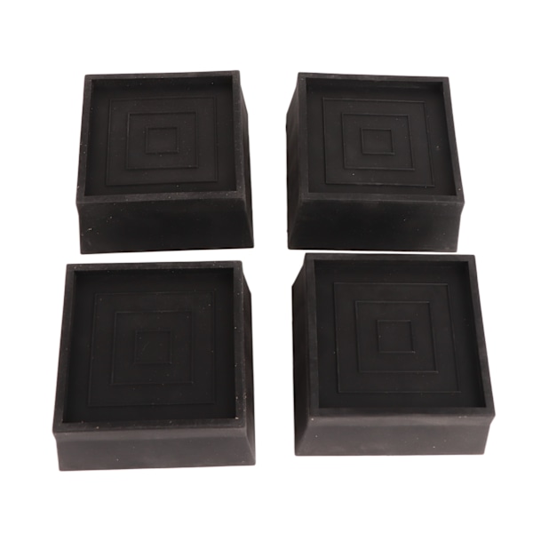 Møbelheving 2 Tommer Stable TPU Kvadratisk Skrivebordsheving Heavy Duty Vanntett Anti-Skli Svart Høydeheving Seng Løft
