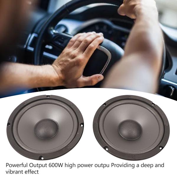 6,5 tum Bilstereo Koaxialhögtalare 600W Hög Känslighet Tät Ren Bas för Bilstereo Ljudsystem