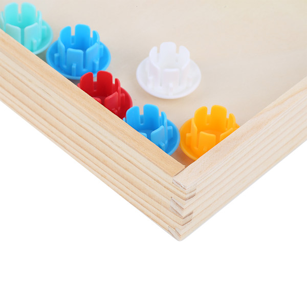 Pegbrädespel Leksaker DIY Mix Färg Pegbräde Pedagogiska Lärande Leksaker Mosaik Leksaker