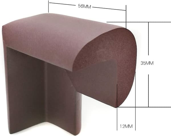U-formade möbelhörnskydd, luktfria, extra tjocka möbelskydd, för barnsäkerhet och hemsäkerhet, enkel installation (brun)