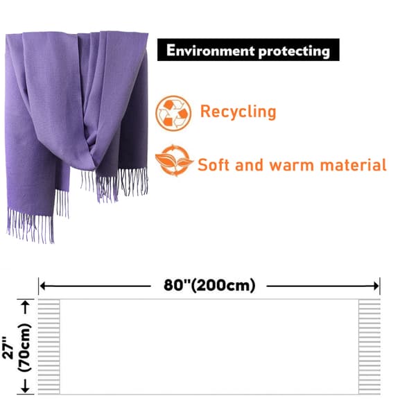Mykt Silkesjal Skjerf for Kvinner Light purple