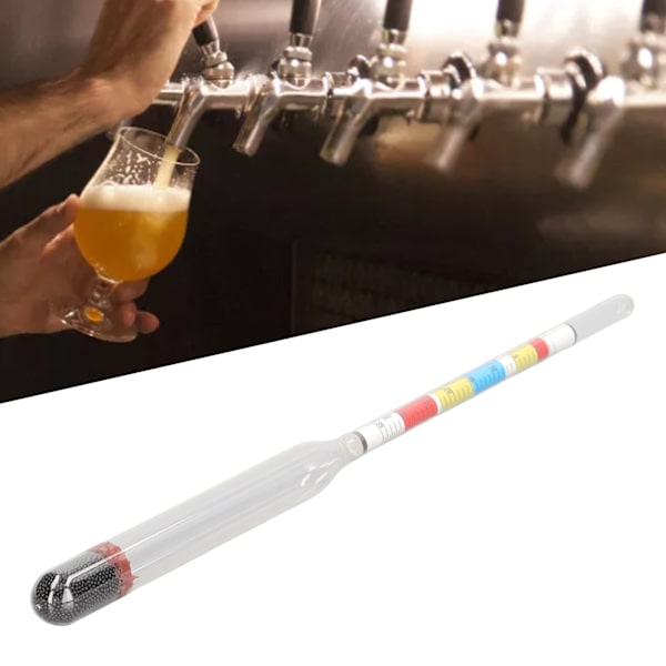 10 st Vintillverkningsmätare Hembryggning Öl Hydrometer Testburk 3 Skal Hushållsartiklar