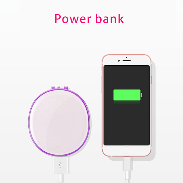 Bærbar Nano Speilsprayer Ansikts skjønnhetsinstrument USB LED Lys Luftfukter Kosmetikkspeil Lilla