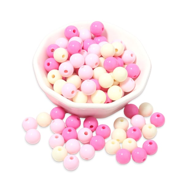 100 stk runde perler 10 mm glatte løse perler Spacer perler