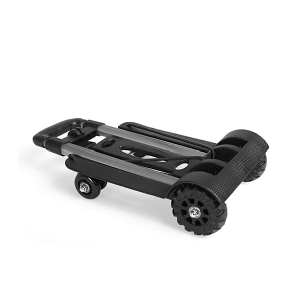 4 Hjul Vikbar Vagn Aluminium Legering Vikbar Handtruck Bagagevagn för Shopping Matvaror