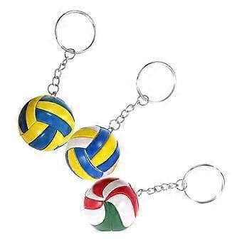 3 stk. Multifunktionelle nøgleringe Dekorative volleyball-nøgleringe Bærbare nøgleringe
