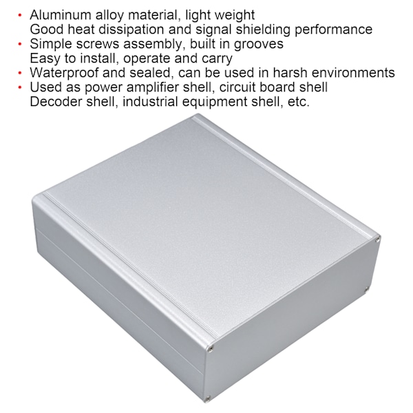 Alumiiniseos Kotelo Vahvistin Piirilevy Liitäntä Kotelo DIY Elektroninen Kotelo 62x178x200mm