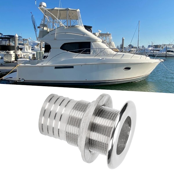 Vanddræningsstop Gennem Skrog Fitting Drænforbindelse 316 Rustfrit Stål til Marinebåd Yacht 1-1/2in Slange