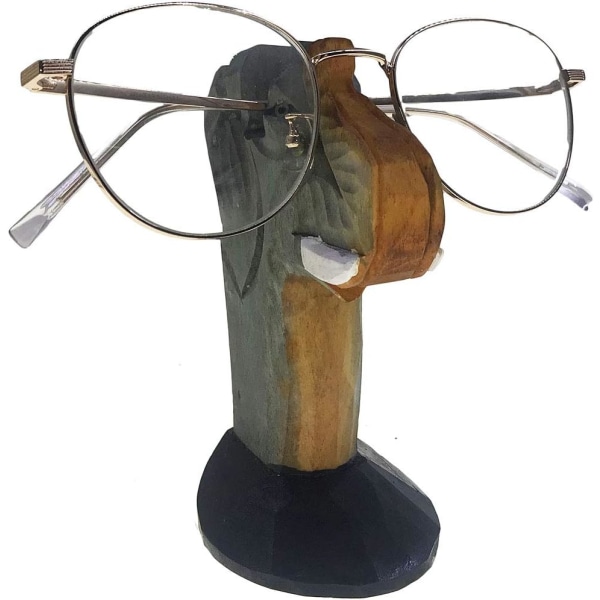 Alrsodl Mini Vivid Natural Wood Hand Carving Animal Eyeglass