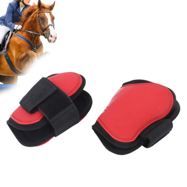 Häst Senor Boots Hästridning Fetlock Skydd PU Skal Häst Senor Skydd Boot Röd Bakre M