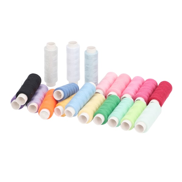 20 Färger Sytrådar Kit 100m Polyester Sytråd Mångsidiga DIY Sytrådsspolar för Att Göra Kläder Hantverk 20 Färger Färgat Set
