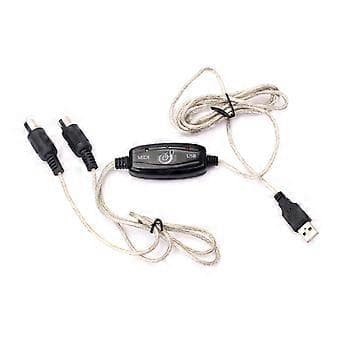 Lydkabel Keyboard til PC USB MIDI Kabel Konverter USB IN-OUT MIDI Interface Adapter PC til Musik Keyboard Kabel