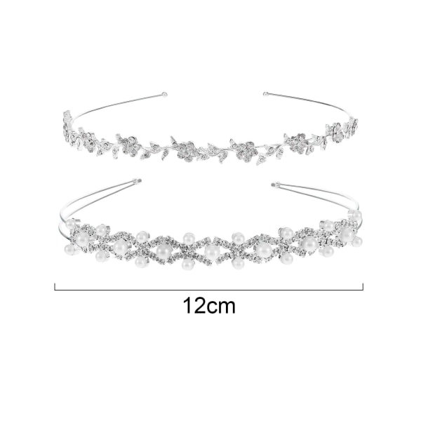 Brudkristallhårband för kvinnor, bröllop, blomsterflicka, pärla, diamant