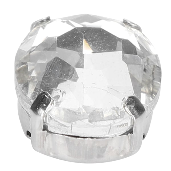 20 stk Klø Rhinestones Blanke DIY Håndsydde Sko Dekorasjon Klær Tilbehør (18 x 13 mm Oval Form)