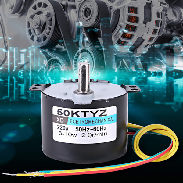 AC220V 10W 0.5A Permanentmagnet Synkronmotor CW/CCW 20r/min