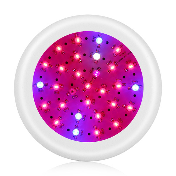 300W Full Spectrum 30 LED UFO Växtlampa för inomhusväxter, grönsaker, frukt, blomning och tillväxt (EU-standard)