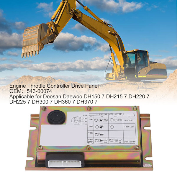 Kaivinkoneen moottorin kaasunohjaimen käyttöpaneeli 543‑00074 Doosan Daewoo DH150 7 DH215 7 DH220 7 DH225 7 DH300 7