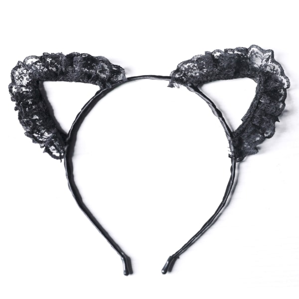 Sweet Lace Cat Ears Maskerad Party Fashion Pannband för kvinnor