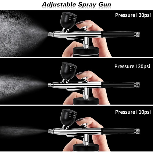 Masterpiece Creator Airbrush Kit, Två Anslutningslägen & Högtryckssprutpistoler, Portabel för Konstsessioner Utomhus & Studioarbete
