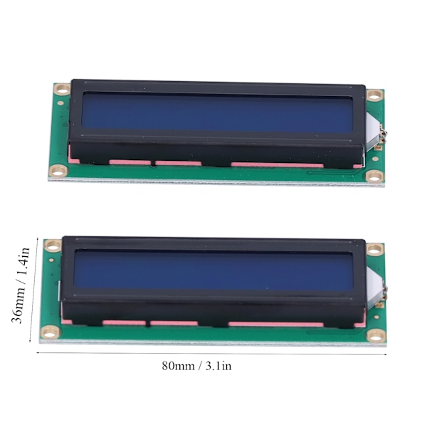 2 st LCD-skärm Robottillbehör Testutveckling DC5V 1602
