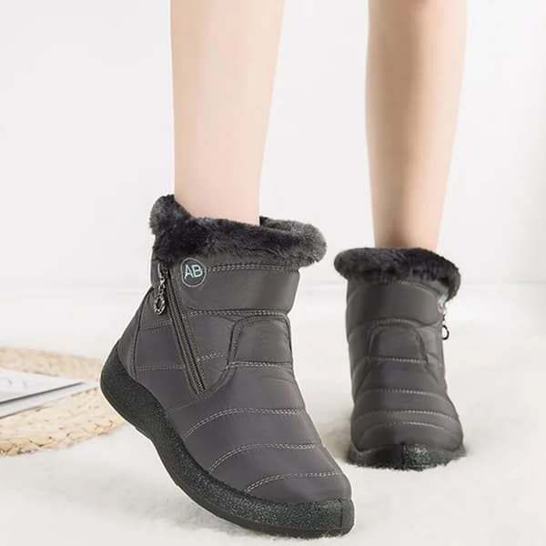 Dam Vinter Snö Ankelstövlar Pälsfoder Vattentäta Utomhus Slip On Boots Sneakers