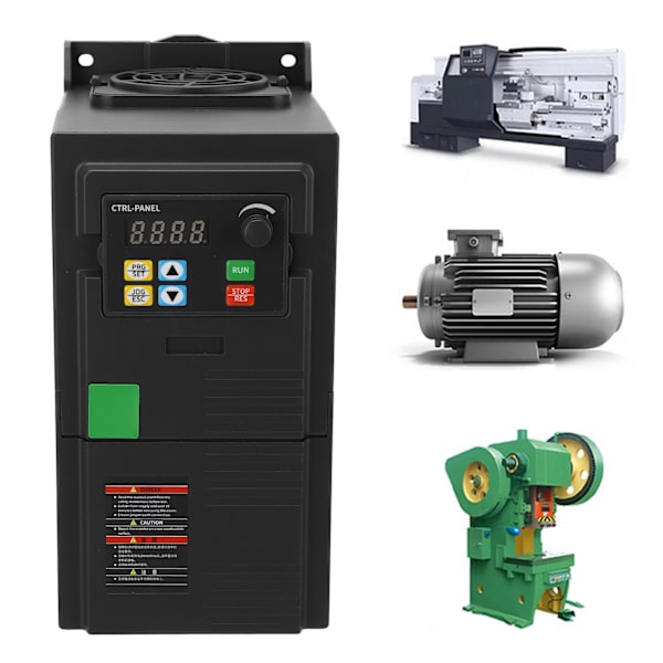 Variable Frekvensomformer 4KW Motor Vektor Frekvensomformer med RS485 Bremsesenhed 3PH 340‑440V Indgang 0‑440V Udgange