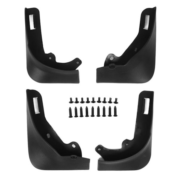 4 stk. Bil Mud Guards Foran Bakhjul Svart Mud Fender Erstatning for Tesla Model Y 2021‑2023