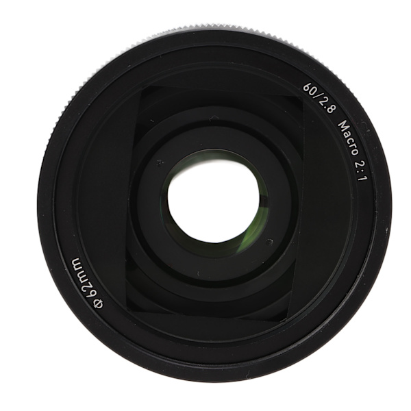 60mm F2.8 APS-C Manuell Fokus Makroobjektiv 2x Förstoring Aluminiumlegering Kameralins för E-fattning