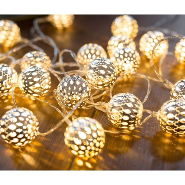 Lampor för rumsinredning, silverfärgade LED-globelampor för festbelysning, 50 LED, transparent kabel, lättanvänd strömbrytare, LED-dekorationsbelysning med kontakt