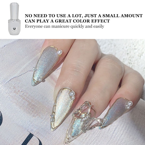Glansande Glitter Nagelkonst UV Gellack Soak Off Gellack Manikyrverktyg (C‑117)