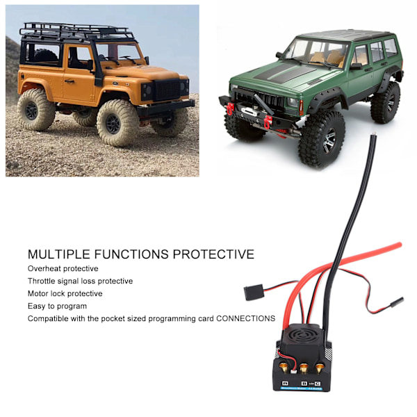 150A Borstlös ESC för 1/8 RC Bil 2‑4S Lipo Vattentät Dammtät BEC 5A 5.8V 720A Peakström 150A ESC