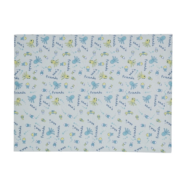 60x45cm Halksäker Köks-, Sovrums-, Badrums- och Toalettunderlägg av Non-woven Material med Fiskmönster