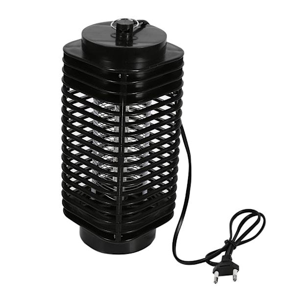 1 stk Svart Myggdreper LED-lampe Insekt Zapper Bug Flyende Skadedyrkontroll #EU-kontakt