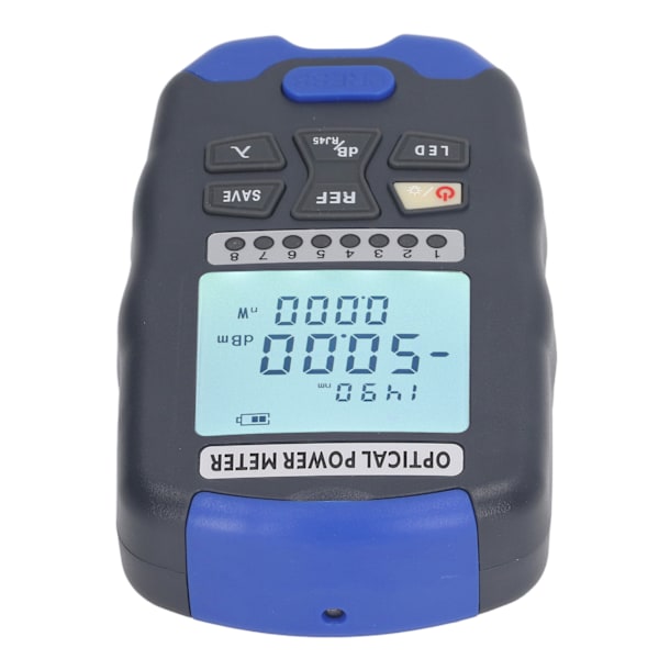 Fiberoptisk Effektmeter 10 Bølgelængder 850‑1650nm Netkabel Wire Tester LED Lys Optisk Meter ‑50‑+26dBm