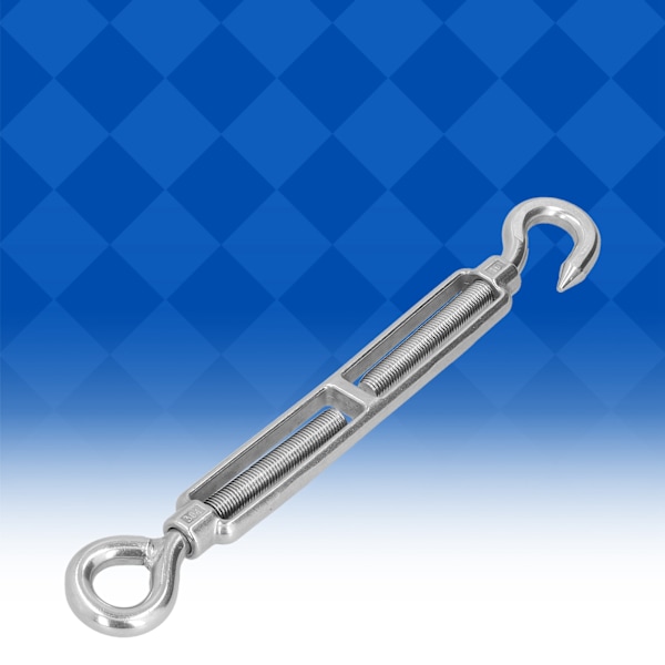 Wire Rope Tensioner 304 Rustfritt Stål M16 Justerbar Turnbuckle Bolt Hook Rigging Tilbehør OC Type