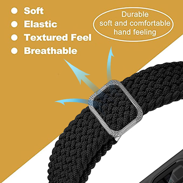 Flätat Solo Loop-band Kompatibelt med Xiaomi Mi Armband
