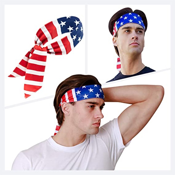 USA Patriots American Flag Sports Bandana for menn og kvinner: svette