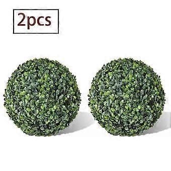 Kunstige Topiary Kugler, Dekorativt Grønt