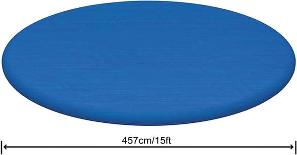 Deksel for runde og rørformede bassenger, blå, diameter - 457 cm
