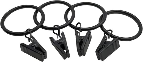 50-pak ringgardinklemmer, robuste metal dekorative gardiner